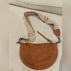 Anthropologie Urban Originals Brown Leather Crossbody Bag NWOT